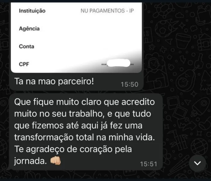 Aluno relata transformação total após a jornada