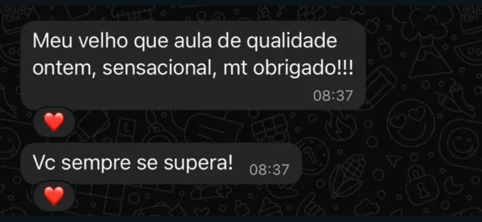Aula de qualidade, sensacional